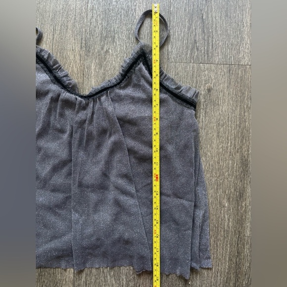 Elegant Charcoal Camisole with Ruffle Trim - Picture 5 of 6